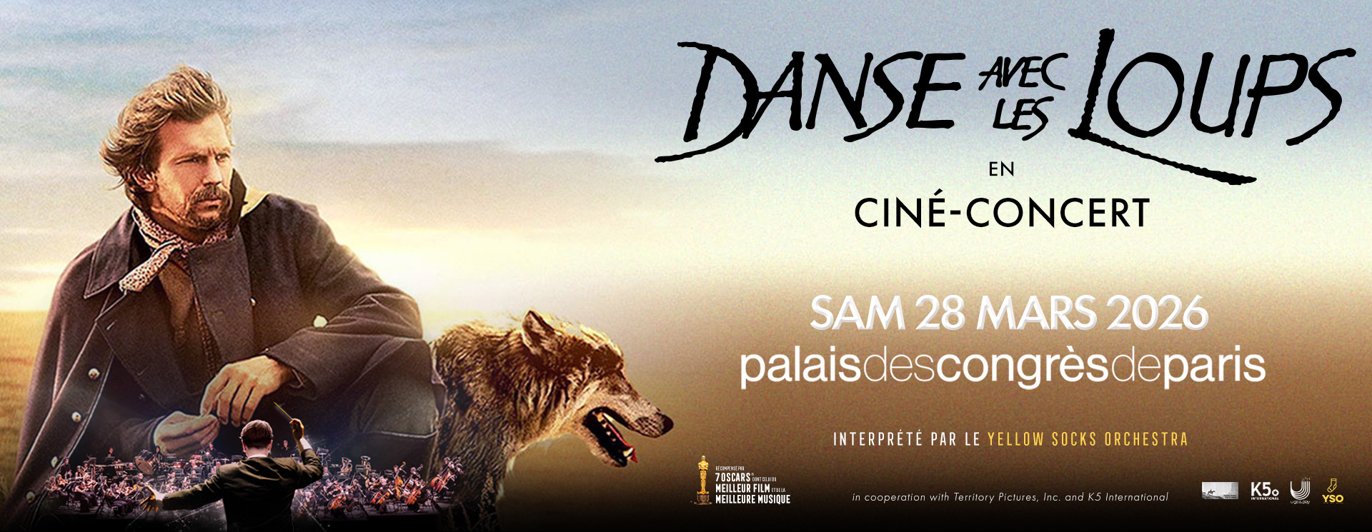 danse avec les loups | mars 2026 | Palais des Congrès de Paris | cine concert