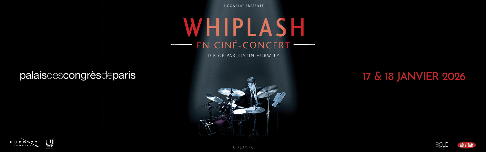 whiplash | 2026 | Palais des Congrès de Paris | cine concert